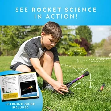 NATIONAL GEOGRAPHIC Air Rocket Toy with LED Lights for Kids