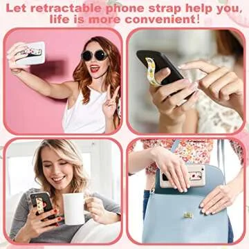 Weewooday Phone Grip Holder - 6 Colorful Finger Straps
