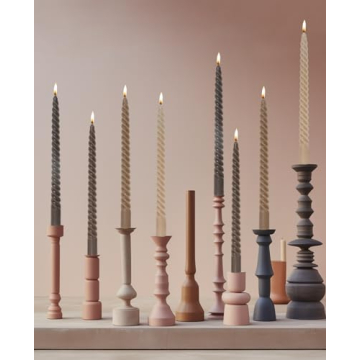 Elegant Brown Taper Candles for Weddings and Home Decoration
