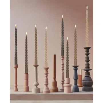 Elegant Brown Taper Candles for Weddings and Home Decoration