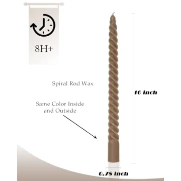 Elegant Brown Taper Candles for Weddings and Home Decoration