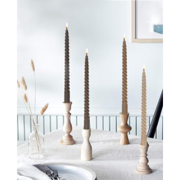 Elegant Brown Taper Candles for Weddings and Home Decoration