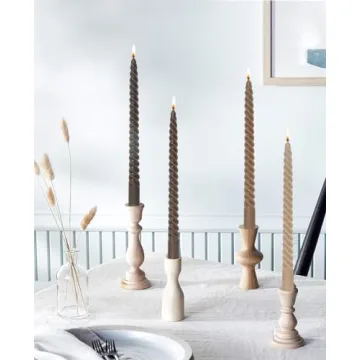 Elegant Brown Taper Candles for Weddings and Home Decoration