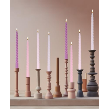 Elegant Brown Taper Candles for Weddings and Home Decoration