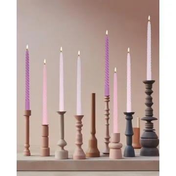 Elegant Brown Taper Candles for Weddings and Home Decoration