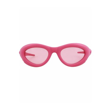 Pink Women's Oval Sunglasses by Bottega Veneta - Trendy UV Protection