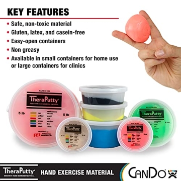 CanDo TheraPutty Plus Hand Exercise Putty for Therapy