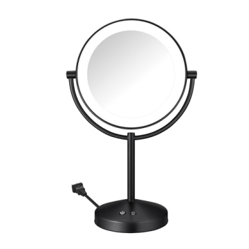 Conair Lighted Makeup Mirror in Matte Black with 1X/10X Magnification