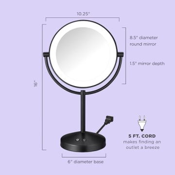 Conair Lighted Makeup Mirror with Dual Magnification