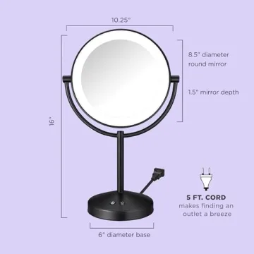 Conair Lighted Makeup Mirror with Dual Magnification