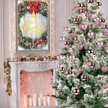 Aitsite 24ct Pink Christmas Mini Ornaments for Trees