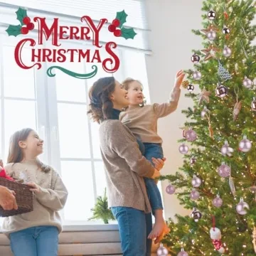 Aitsite 24ct Pink Christmas Mini Ornaments for Trees