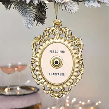 Wejioin Press for Champagne Button, Ring Mini Press for Champagne Button, Press for Champagne Door Ring Bell, Champagne Themed Decor Wall Plaque Ornament Gift for Party Christmas Home Bedroom Hotel