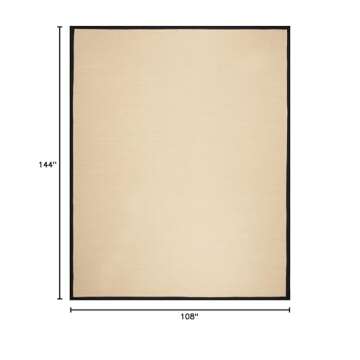 SAFAVIEH Natural Fiber Collection Area Rug - 9' x 12', Beige & Black, Border Sisal Design, Easy Care...