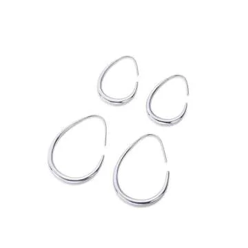 PAVOI Lightweight Teardrop Hoop Earrings - Elegant & Sustainable