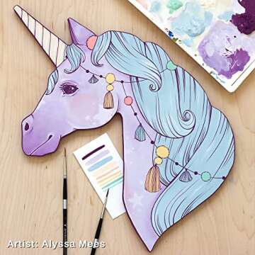 Trekell Synthetic Acrylic Paint Brushes Set - Paint Brushes for Acrylic Painting - Professional Detail - Round & Fine Tip Paint Brush - Acrylic Paint Brush Set (6, 10 & 6 in. Handles)