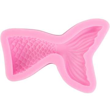ScivoKaval Silicone Mermaid Tail Mold Baking Cake Decoration Jelly Sugar Craft Chocolate Fondant Gum...