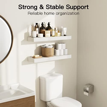 AMADA Pine Wood Floating Shelves for Stylish Home Storage