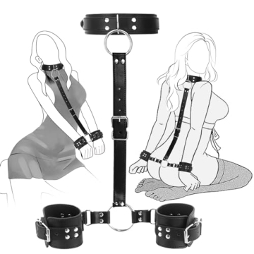 SEXY SLAVE Neck to Wrist Restraints Kit - Adjustable Bondage for Couples