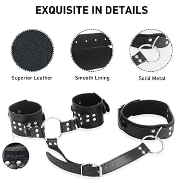 SEXY SLAVE Neck to Wrist Restraints Kit - Adjustable Bondage Set