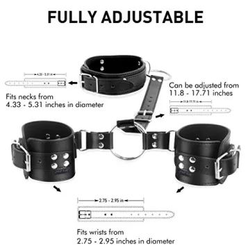 SEXY SLAVE Neck to Wrist Restraints Kit - Adjustable Bondage Set