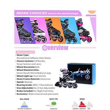 2PM SPORTS Cytia Purple Adjustable Inline Skates for Kids