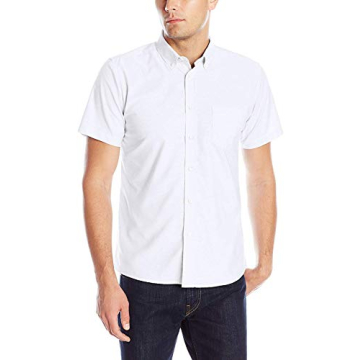 IZOD Men's Short Sleeve Button-Down Oxford Shirt - Stylish White Attire for Every Occasion