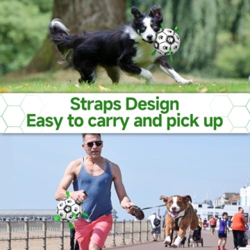 QDAN Interactive Soccer Ball for Dogs - Durable & Fun