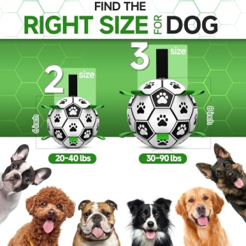 QDAN Interactive Soccer Ball for Dogs - Durable & Fun