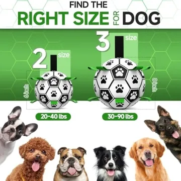 QDAN Interactive Soccer Ball for Dogs - Durable & Fun