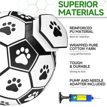QDAN Interactive Soccer Ball for Dogs - Durable & Fun