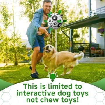 QDAN Interactive Soccer Ball for Dogs - Durable & Fun