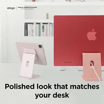 elago Premium iPad Magnetic Stand Designed for iPad Pro 12.9"(5th,4th Gen), iPad Pro 11"(3rd,2nd Gen), iPad Air 10.9"(5th,4th Gen), iPad Mini 8.3"(6th Gen, A17 Pro), iPad 10.9"(10th Gen) [Sand Pink]