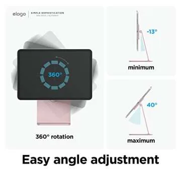 elago Premium iPad Magnetic Stand Designed for iPad Pro 12.9"(5th,4th Gen), iPad Pro 11"(3rd,2nd Gen), iPad Air 10.9"(5th,4th Gen), iPad Mini 8.3"(6th Gen, A17 Pro), iPad 10.9"(10th Gen) [Sand Pink]