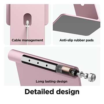 elago Premium iPad Magnetic Stand Designed for iPad Pro 12.9"(5th,4th Gen), iPad Pro 11"(3rd,2nd Gen), iPad Air 10.9"(5th,4th Gen), iPad Mini 8.3"(6th Gen, A17 Pro), iPad 10.9"(10th Gen) [Sand Pink]