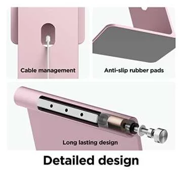 elago Premium iPad Magnetic Stand Designed for iPad Pro 12.9"(5th,4th Gen), iPad Pro 11"(3rd,2nd Gen), iPad Air 10.9"(5th,4th Gen), iPad Mini 8.3"(6th Gen, A17 Pro), iPad 10.9"(10th Gen) [Sand Pink]