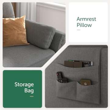 HONBAY Reversible Sectional Sofa for Small Spaces