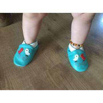 Bebila Leather Cartoon Baby Moccasins - Cute Suede Soft Sole Toddler Shoes Boys Girls First Walker Non-Slip Shoes Infant for Newborns,Crawling Slippers