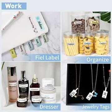 LMASBLTER D11 Label Maker Small Label Printer Handheld Portable Bluetooth Label Maker Machine with Tape,Mini Bulk Printer for Small Business Home Office Compatible iOS Android USB Rechargeable-White