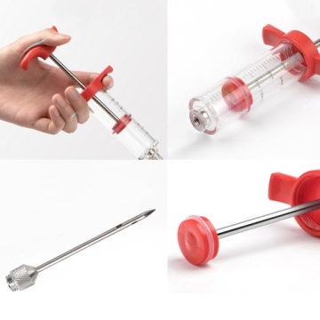 Turkey Injector Syringe - BBQ Marinade Injector 1oz
