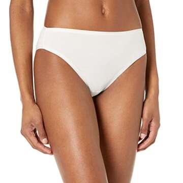 Amazon Essentials Women's Cotton High Leg Brief Underwear (Available in Plus Size), Pack of 6, Dots/...