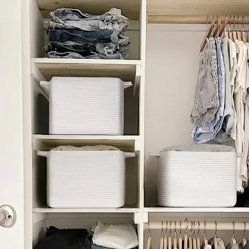 INDRESSME Woven Storage Basket for Baby Essentials