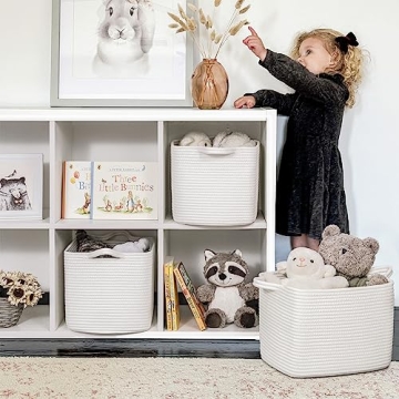 INDRESSME Woven Storage Basket for Baby Essentials