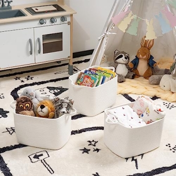 INDRESSME Woven Storage Basket for Baby Essentials