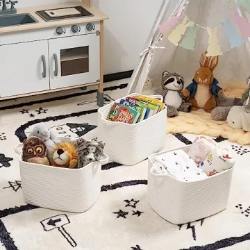 INDRESSME Woven Storage Basket for Baby Essentials