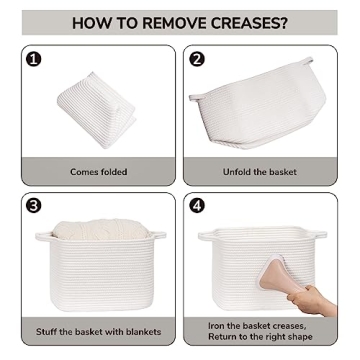 INDRESSME Woven Storage Basket for Baby Essentials