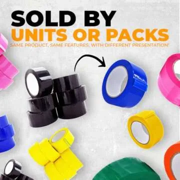 WOD CSTC22SBA Pink Carton Sealing Tape, 2 inch x 55 yds. 2 mils Thick, Strong Heavy-Duty Industrial Shipping Packaging Tape for Moving, Office, & Storage