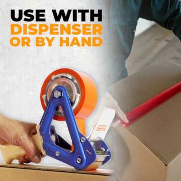 WOD CSTC22SBA Pink Carton Sealing Tape, 2 inch x 55 yds. 2 mils Thick, Strong Heavy-Duty Industrial Shipping Packaging Tape for Moving, Office, & Storage