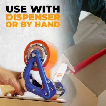 WOD CSTC22SBA Pink Carton Sealing Tape, 2 inch x 55 yds. 2 mils Thick, Strong Heavy-Duty Industrial Shipping Packaging Tape for Moving, Office, & Storage