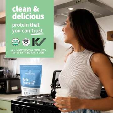 Plant Based Protein & Superfoods Powder, Original, Unflavored | Organic Protein Powder, Vegan, Non D...